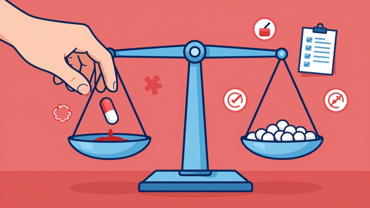 A medical scale comparing paroxetine and sertraline bleeding risks with icons.
