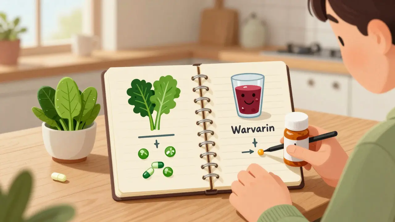 Person tracking spinach intake to maintain safe warfarin levels