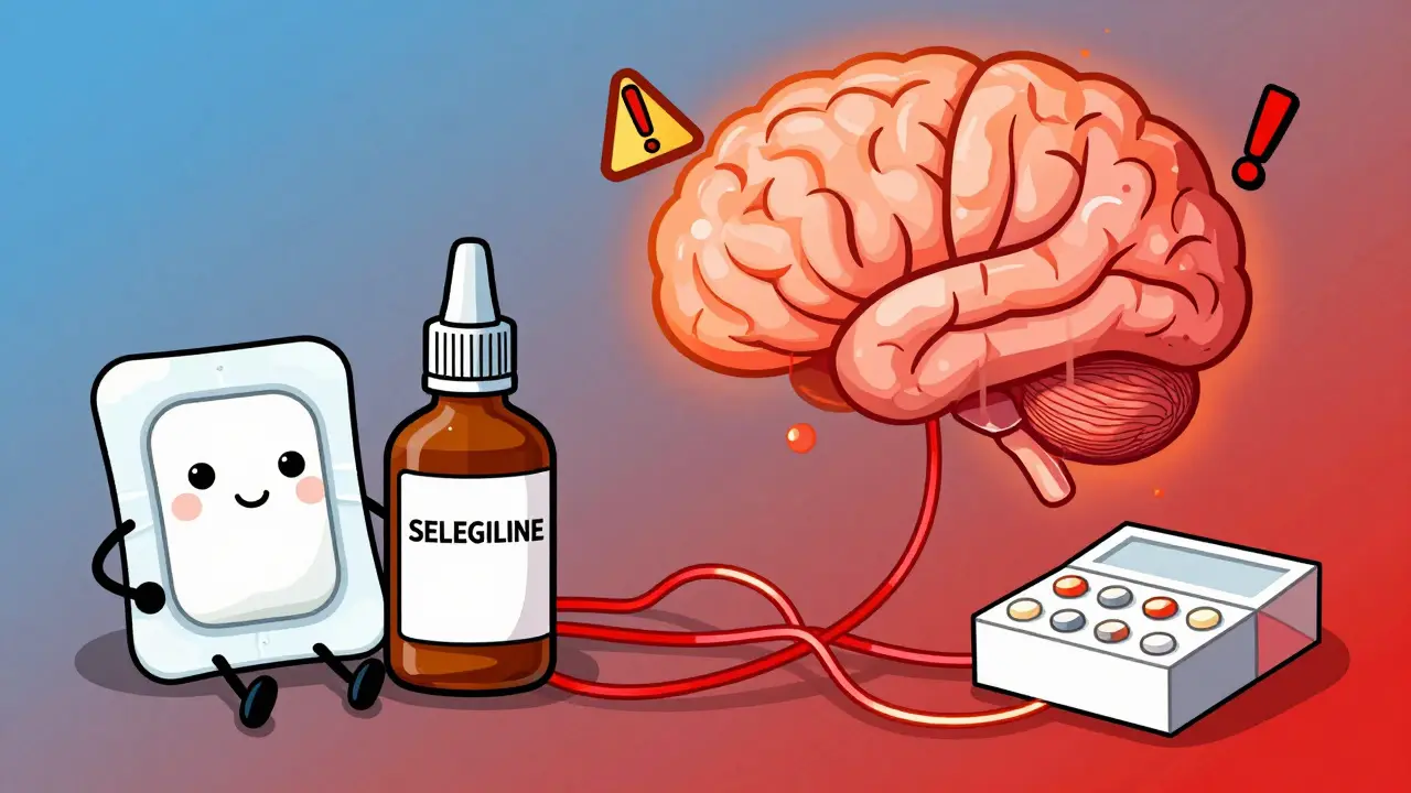 Illustration of dangerous drug interactions causing serotonin syndrome