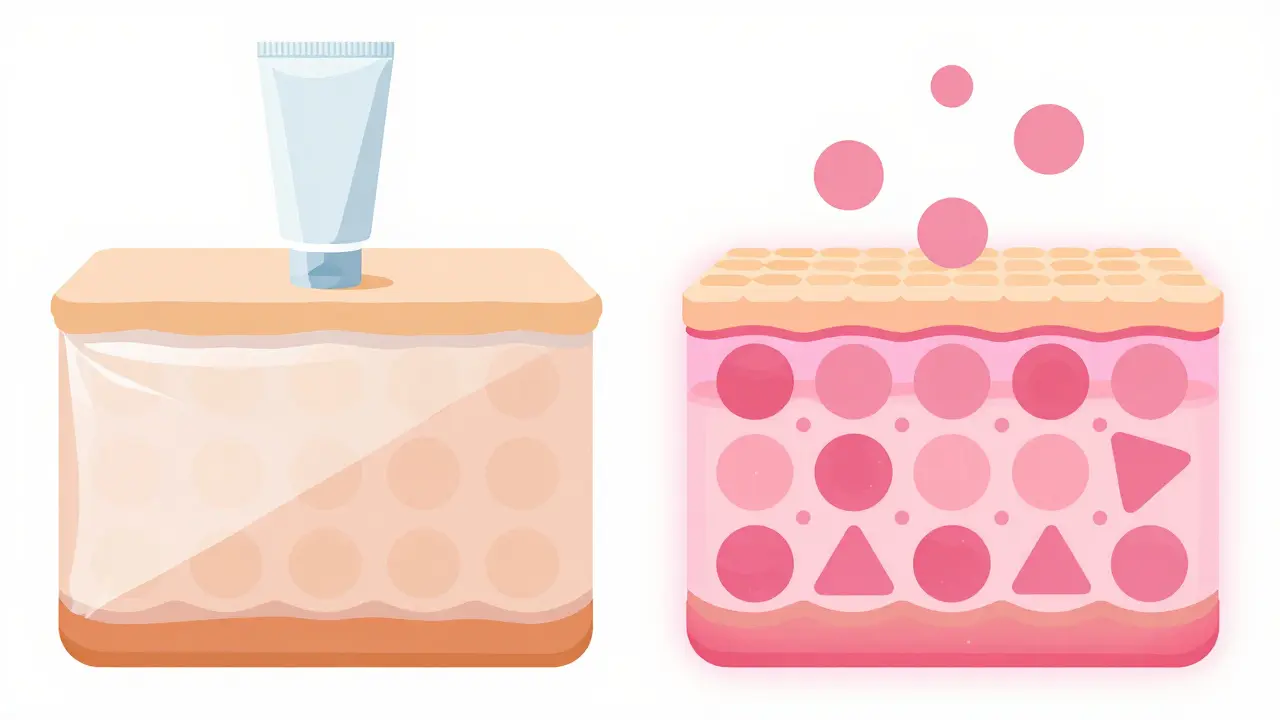 Diagram of lipids repairing skin barrier