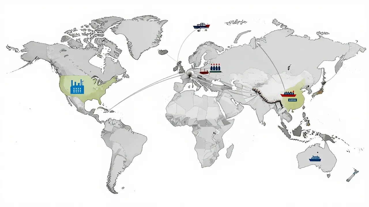 Illustration of fragile global pharmaceutical supply chains